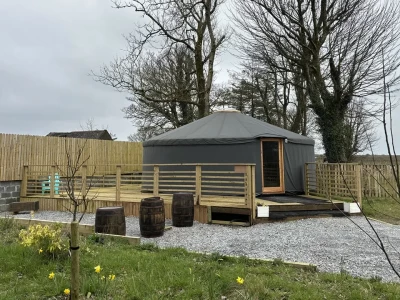8 metre Yurt with connected bathroom by Yurts.ie